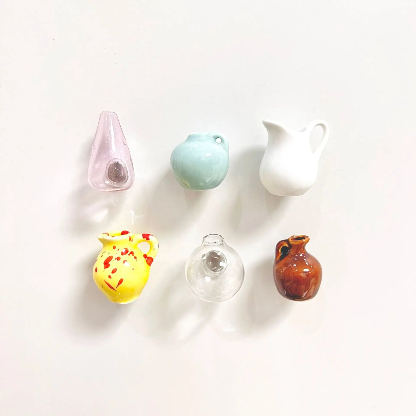 Cute Mini Ceramic Vase Magnet – Micro Landscape Fridge Decoration