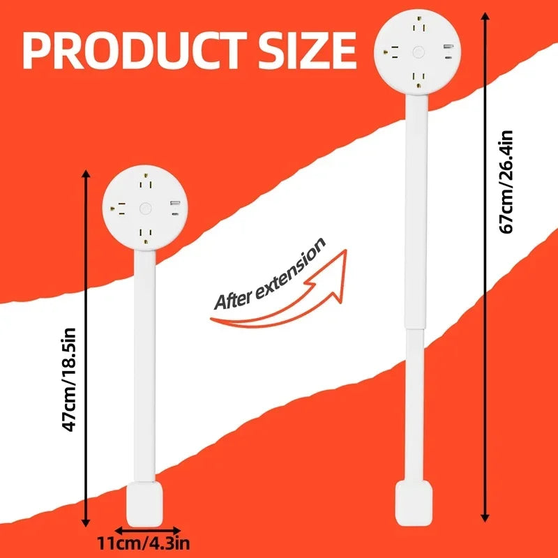 360° Rotating Wall Plug Power Socket Extender