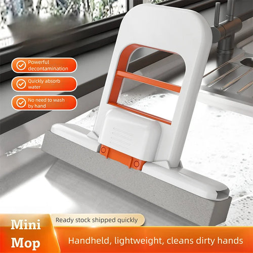 Portable Mini Sponge Mop – Super Absorbent Hand-Free Wash