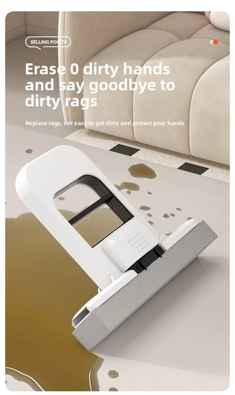 Portable Mini Sponge Mop – Super Absorbent Hand-Free Wash