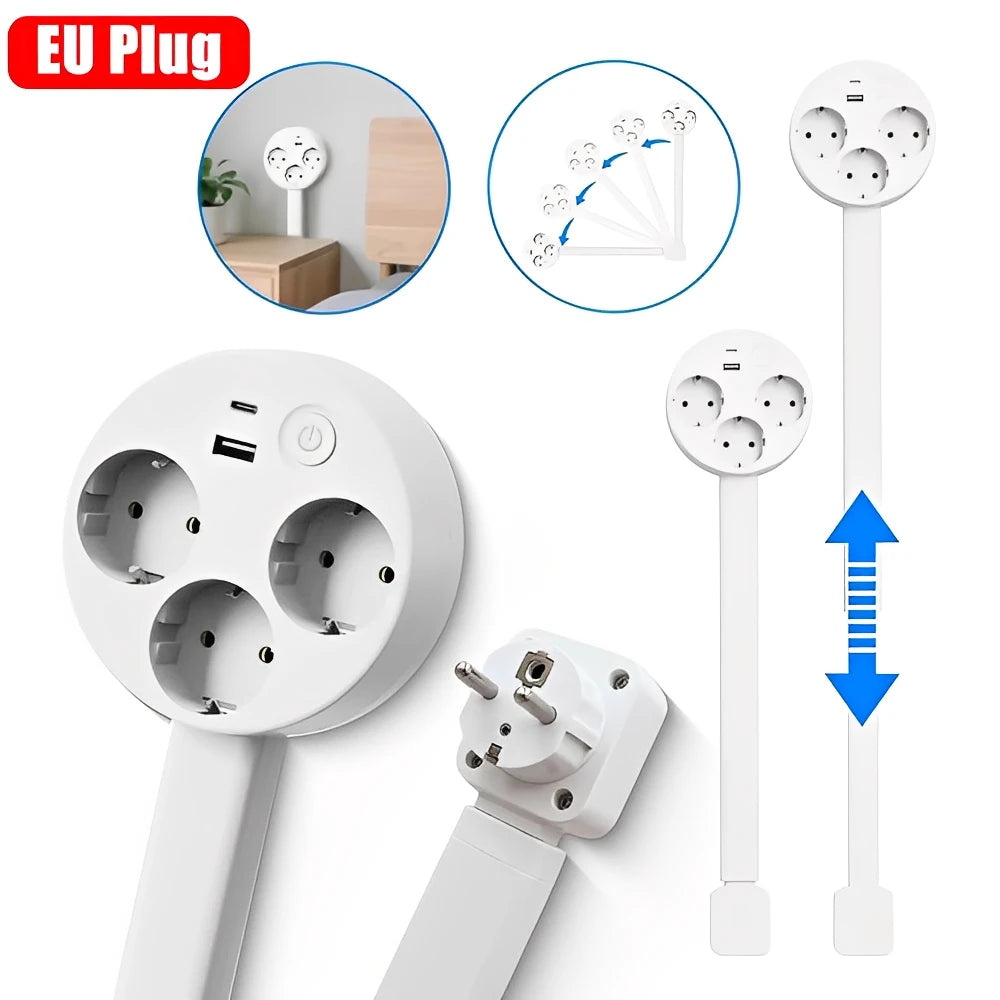 360° Rotating Wall Plug Power Socket Extender